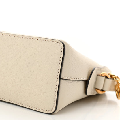 Gucci Textured Dollar Calfskin Web Small Ophidia Dome Shoulder Bag Mystic White 10 of 10