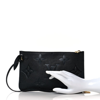Louis Vuitton Empreinte Monogram Giant Neverfull MM Pochette Black 2 of 7