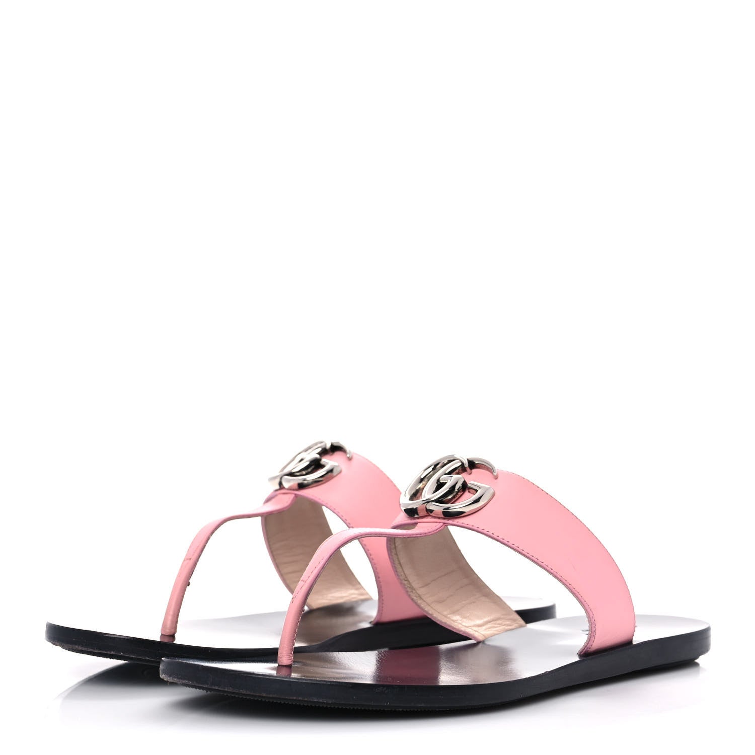 Gucci Calfskin GG Marmont Thong Sandals 36 Wild Rose 3 of 9
