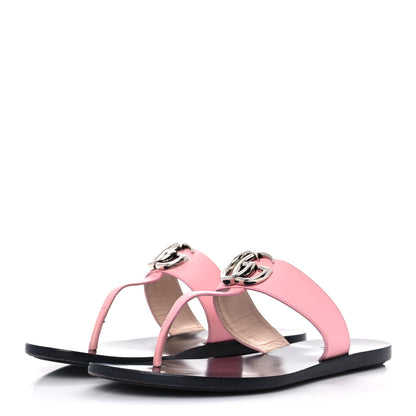 Gucci Calfskin GG Marmont Thong Sandals 36 Wild Rose 3 of 9