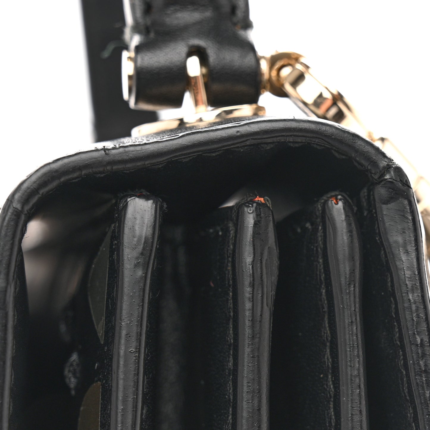 Calfskin Studded Serpenti Forever Top Handle Black