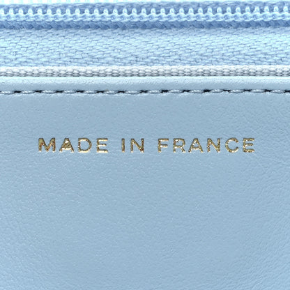 Chanel Caviar Quilted Wallet on Chain WOC Light Blue 8 of 16