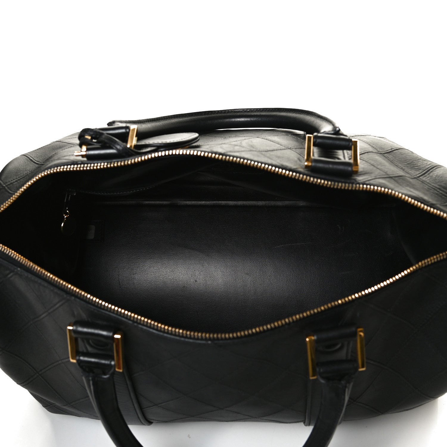 Chanel Calfskin Stitched CC Boston Black 5 of 16