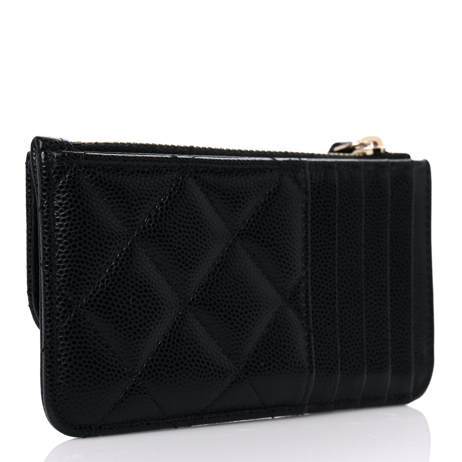 Chanel Caviar Quilted Flap Zip Card Holder Black 3 of 8