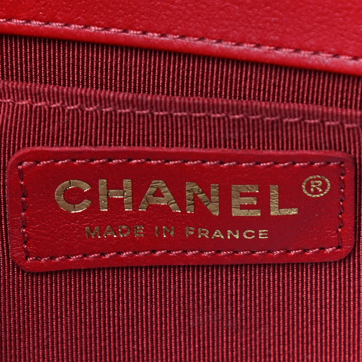 Lambskin Quilted Medium Boy Flap Red