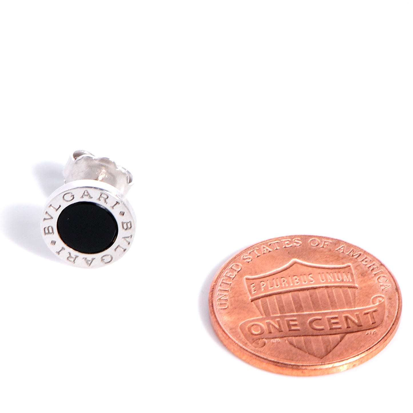 18K White Gold Black Onyx BVLGARI BVLGARI Stud Earrings