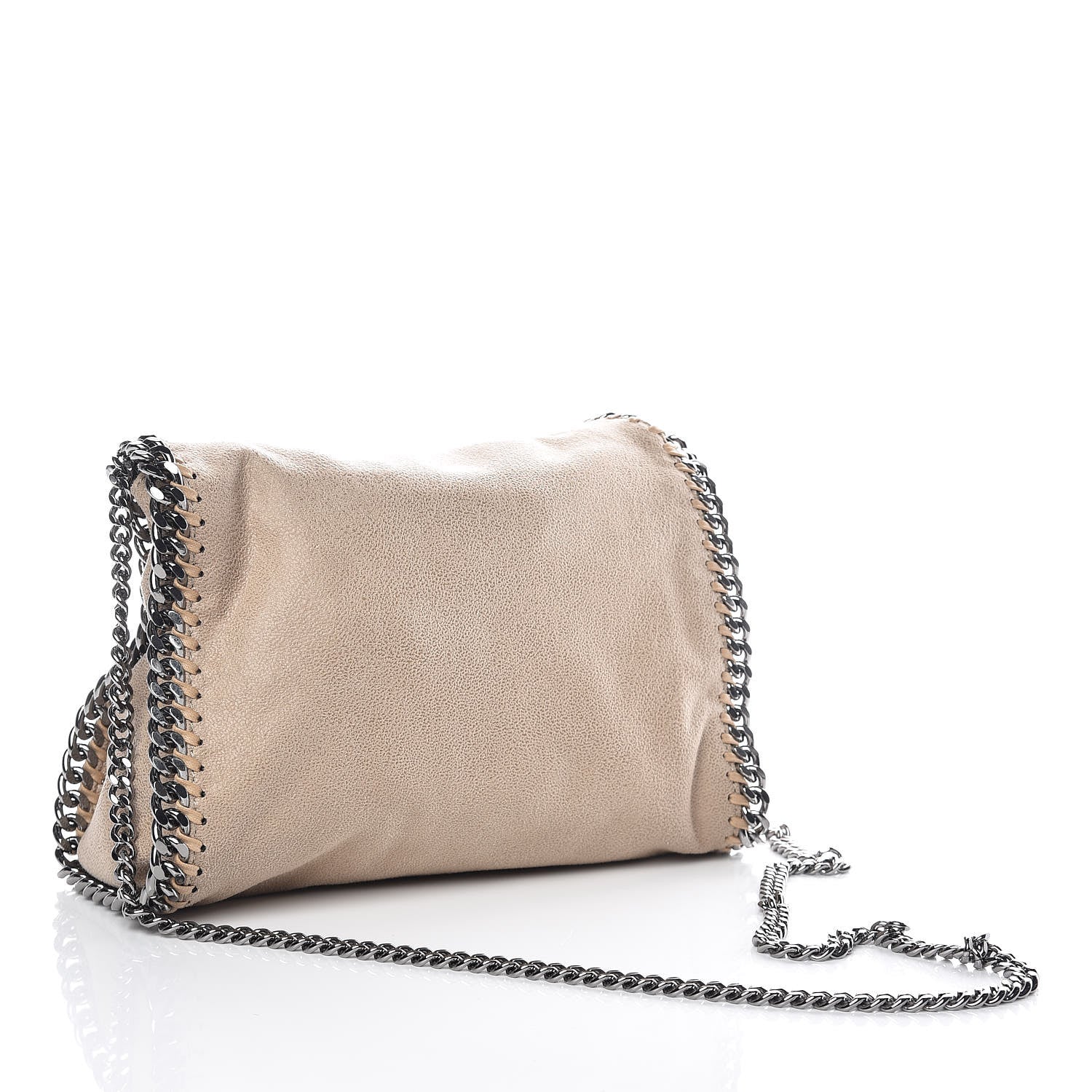 Stella McCartney Shaggy Deer Mini Falabella Fold Over Tote Beige 3 of 9