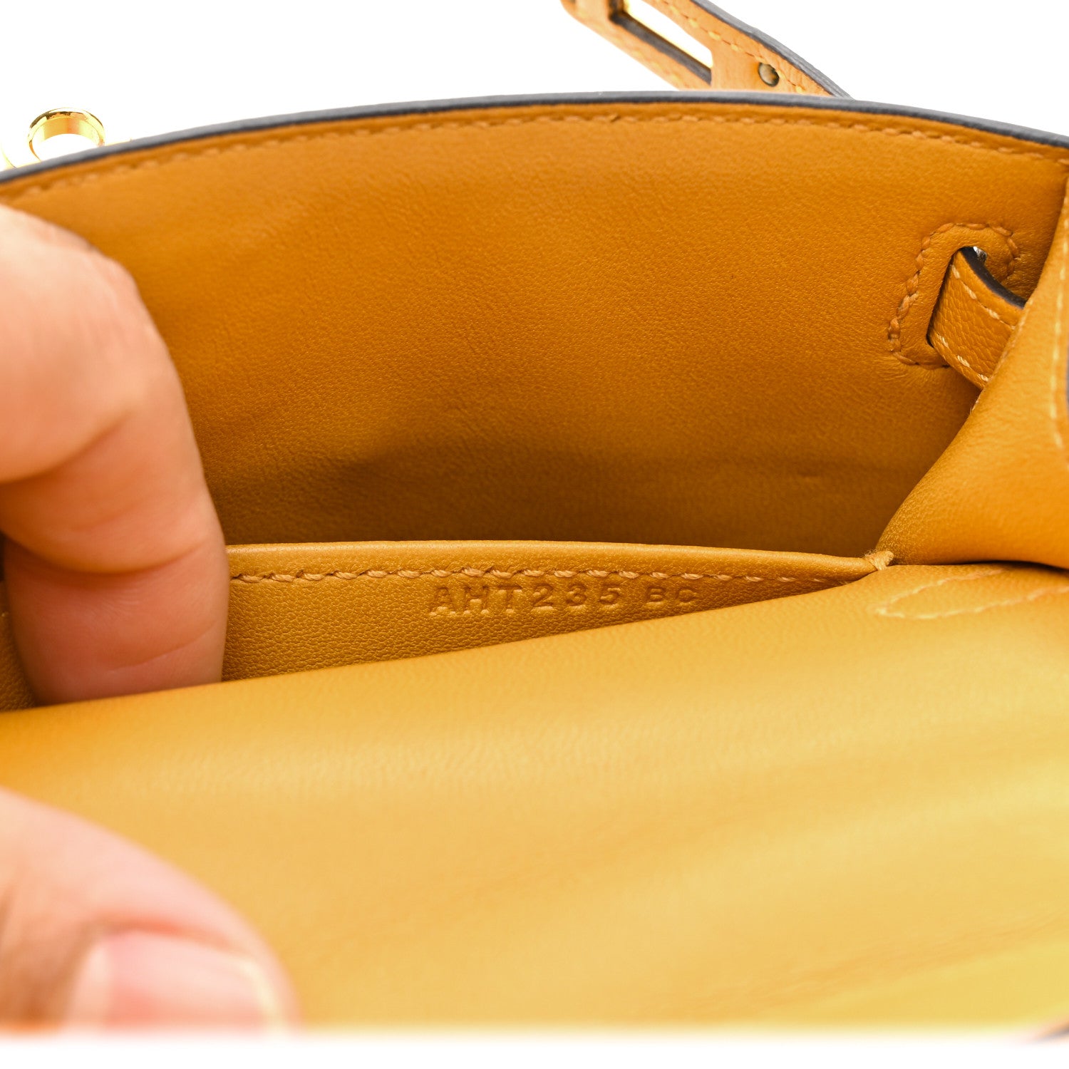 Hermes Chevre Mysore Mini Kelly Sellier 20 Jaune D'or 7 of 14