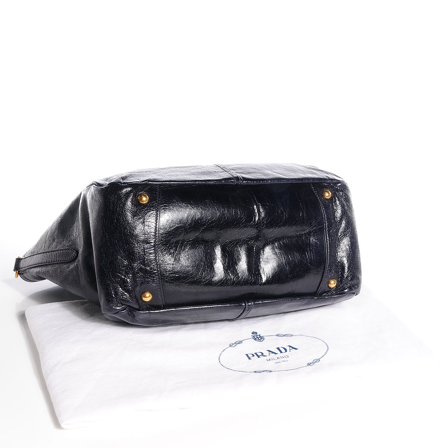 Vitello Shine Tote Zaffiro