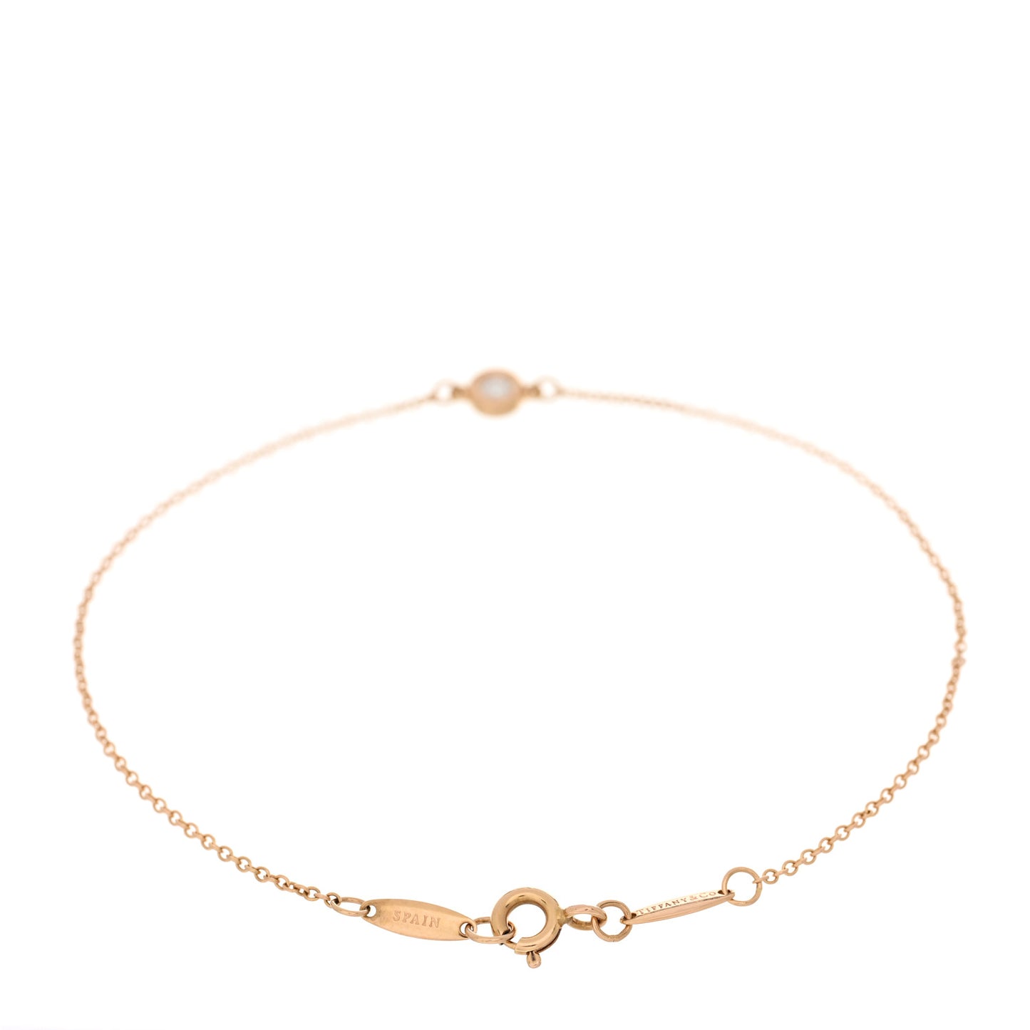 18K Rose Gold Diamond .03ct Elsa Peretti Diamonds by the Yard Bracelet