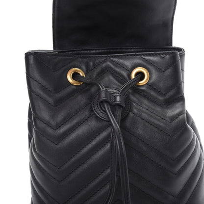 Gucci Calfskin Matelasse GG Marmont Flap Backpack Black 11 of 11