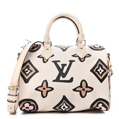 Louis Vuitton Monogram Giant Wild At Heart Speedy Bandouliere 25 Creme 1 of 4