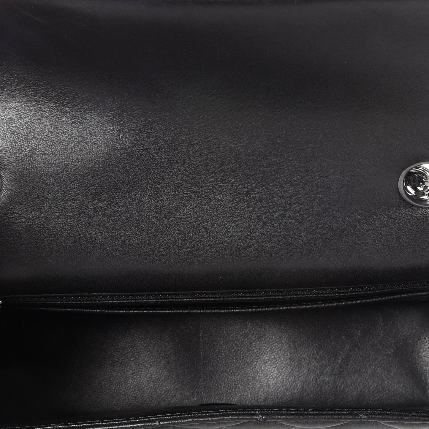 Lambskin Quilted Mini Rectangular Flap Black