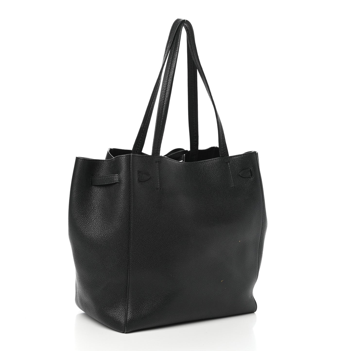 Soft Grained Calfskin Small Belt Cabas Phantom Black