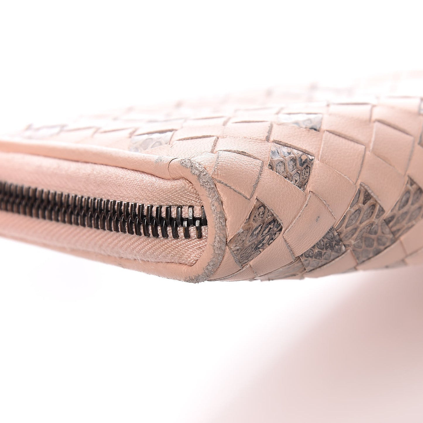 Nappa Intrecciato Ayers Zip Around Wallet Flamingo