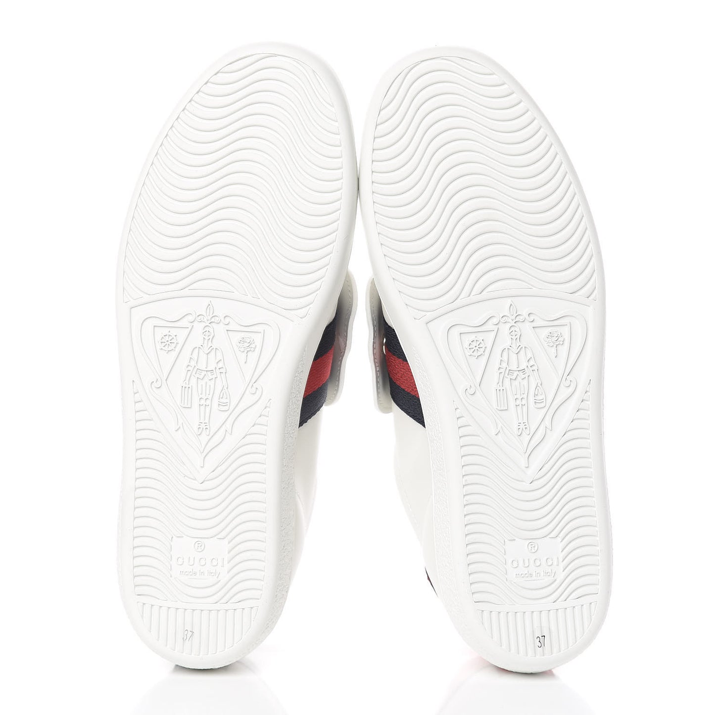 Calfskin Ayers Crystal Panther Embroidered Womens Ace Sneakers 37 White