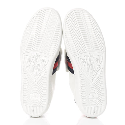 Gucci Calfskin Ayers Crystal Panther Embroidered Womens Ace Sneakers 37 White 7 of 11