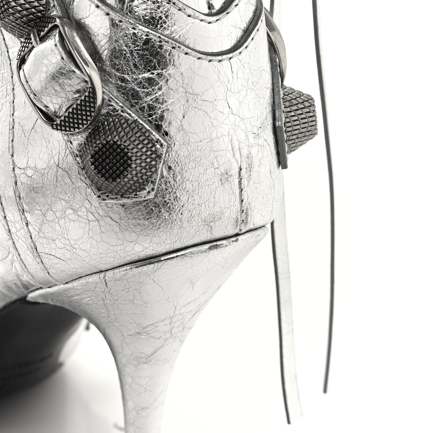 Metallic Agneau Arena Cagole 90mm Boots 37 Silver