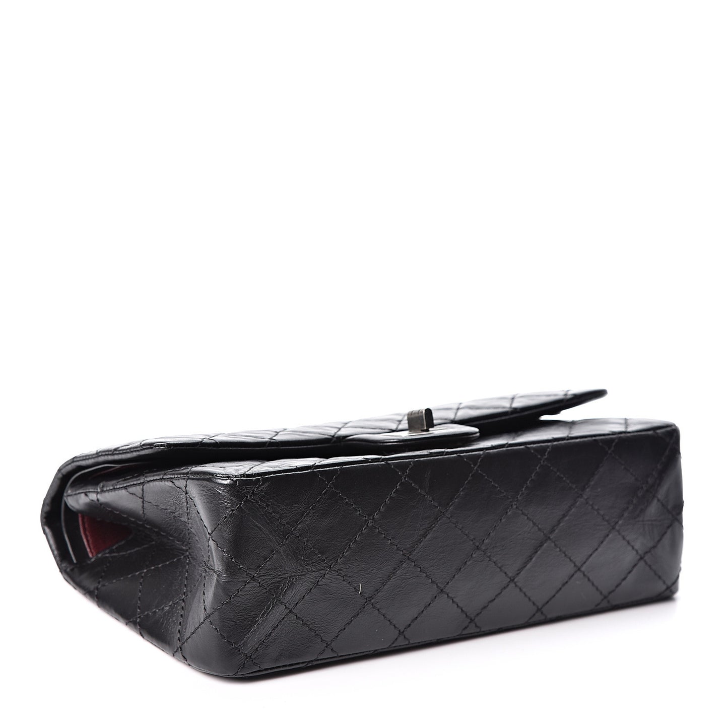 Aged Calfskin Quilted 2.55 Reissue 225 Flap Black