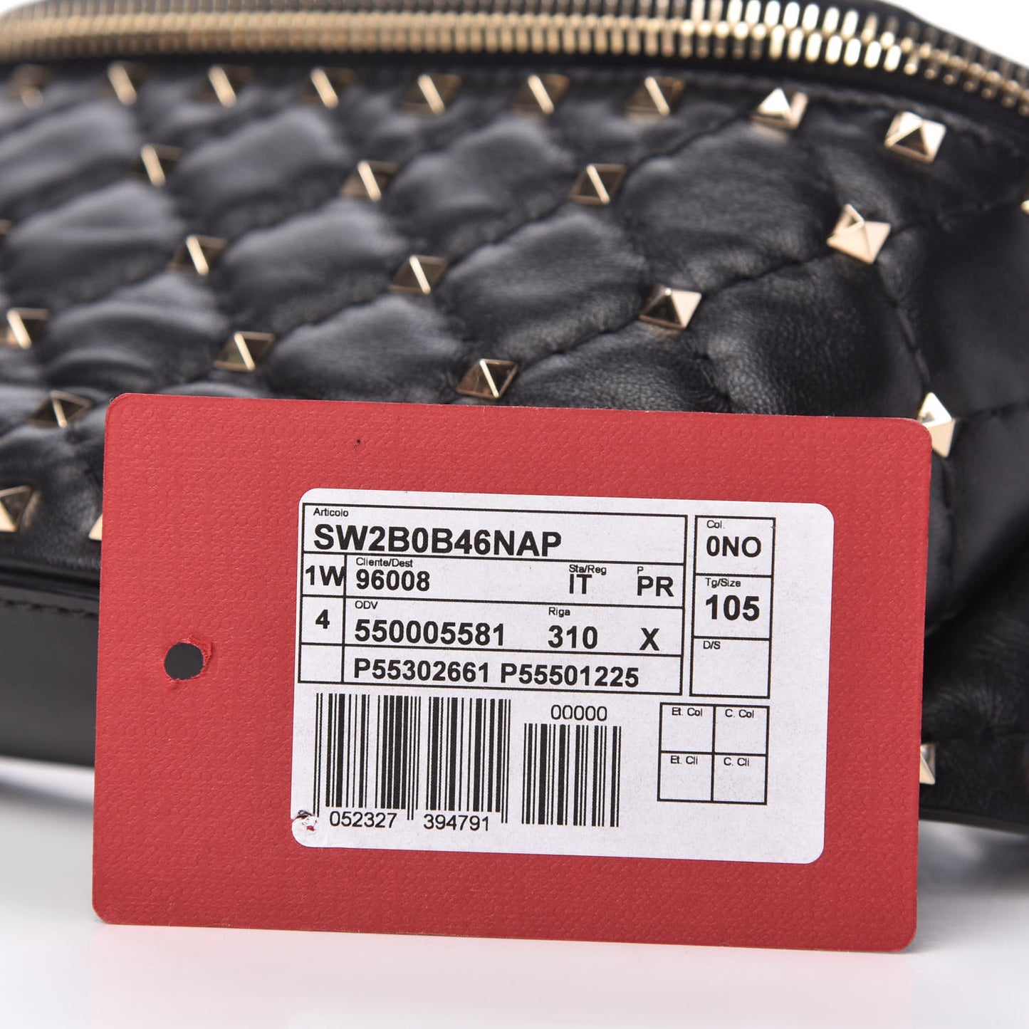 Nappa Rockstud Spike Belt Bag 105 Black