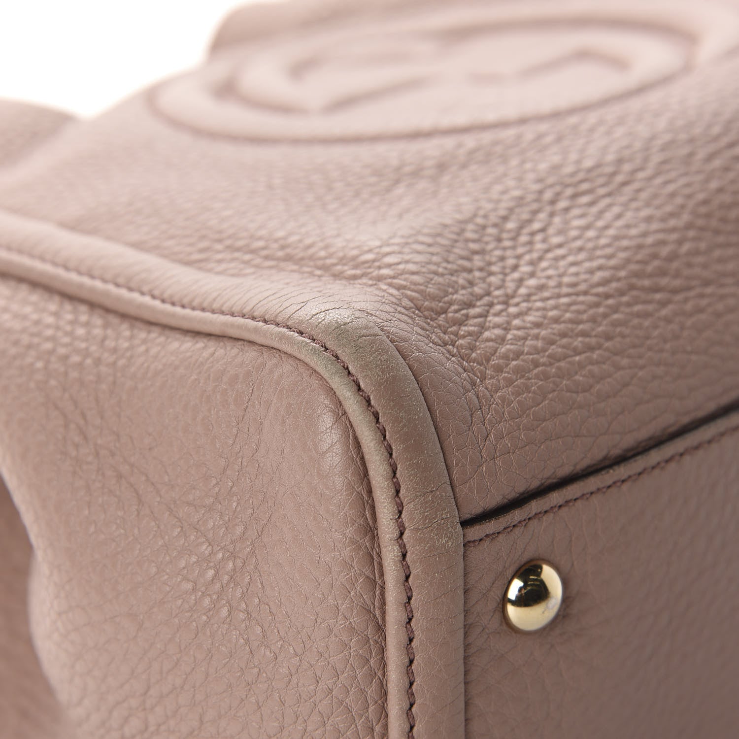 Gucci Pebbled Calfskin Small Soho Shoulder Bag Light Pink 15 of 19