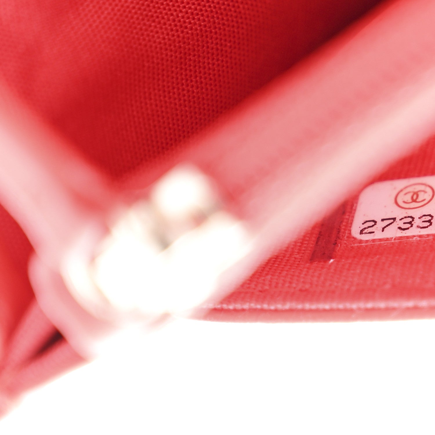 Chanel Lambskin Camellia Embossed Wallet on Chain WOC Red 8 of 12