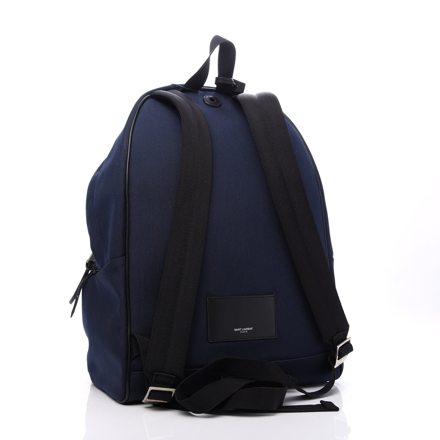 Saint Laurent Canvas City Backpack Navy 2 of 9