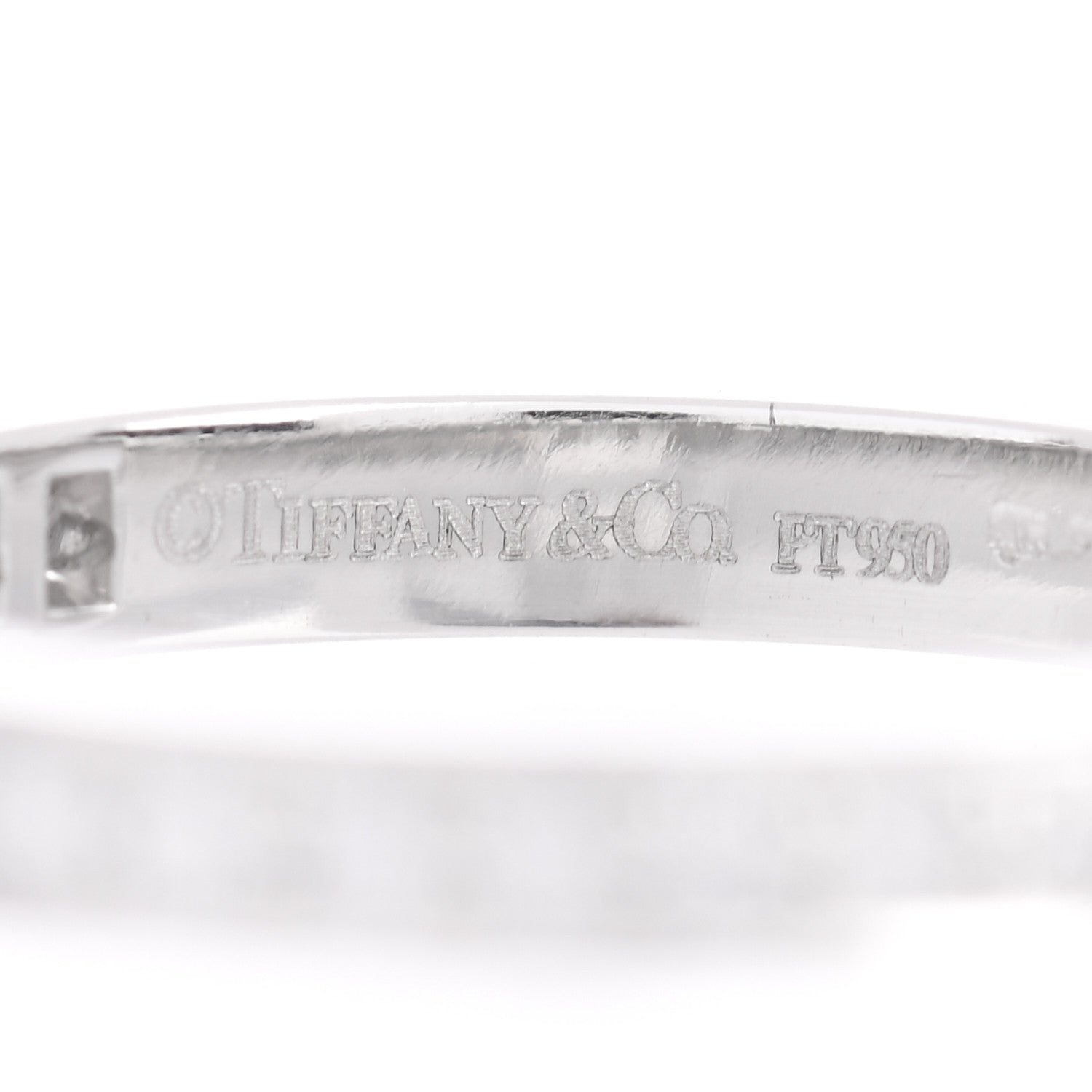 Tiffany Platinum Diamond .17ctw Half Circle Wedding Band Ring 48 4.5 4 of 4