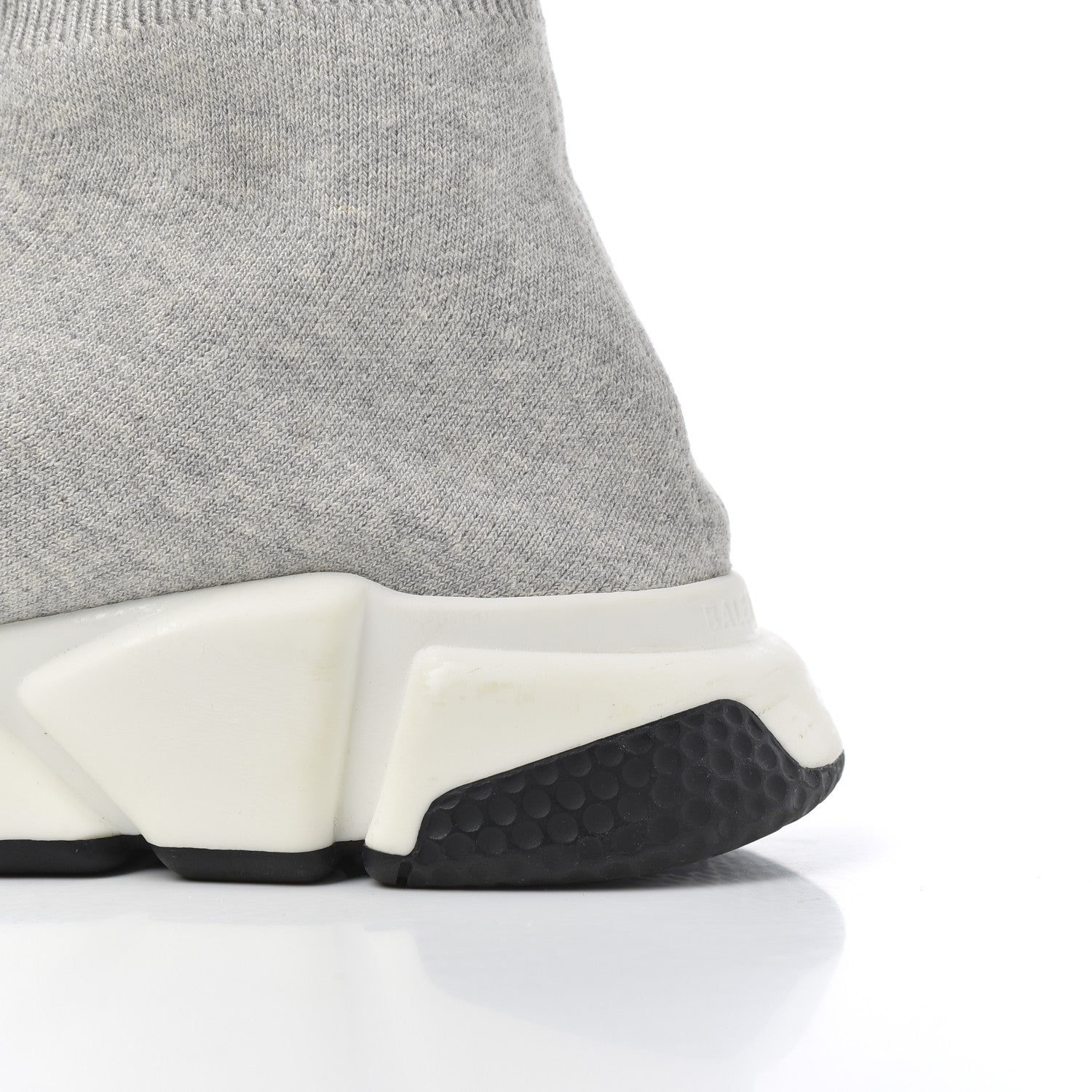Balenciaga Sweatshirt Knit Bi-Color Sole Womens Speed Sneakers 39 Grey White Black 10 of 17