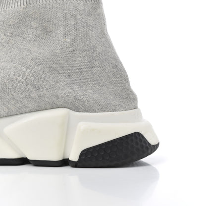 Balenciaga Sweatshirt Knit Bi-Color Sole Womens Speed Sneakers 39 Grey White Black 10 of 17