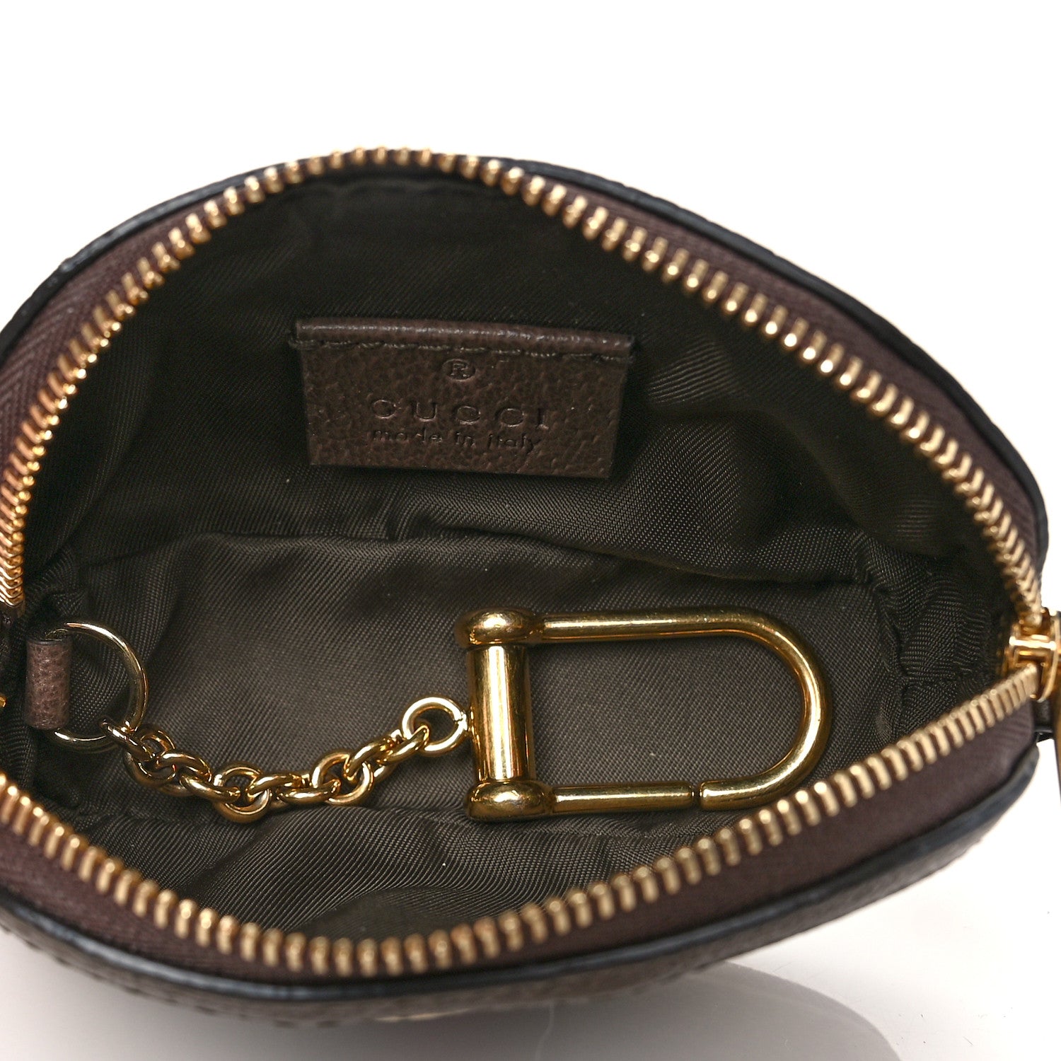 Gucci GG Supreme Monogram Web Ophidia Dome Key Pouch Beige New Acero 7 of 10