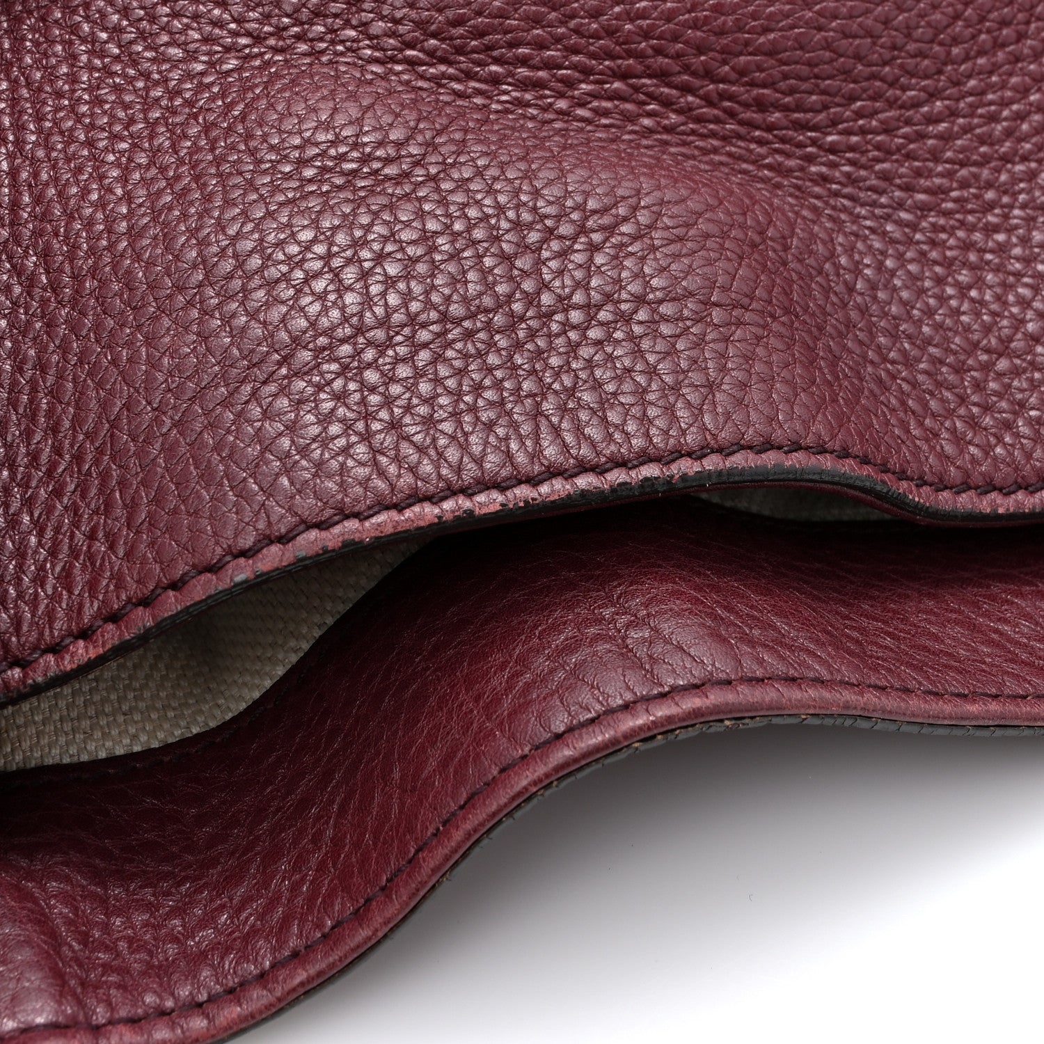 Gucci Pebbled Calfskin Medium Soho Shoulder Bag Bordeaux 12 of 16