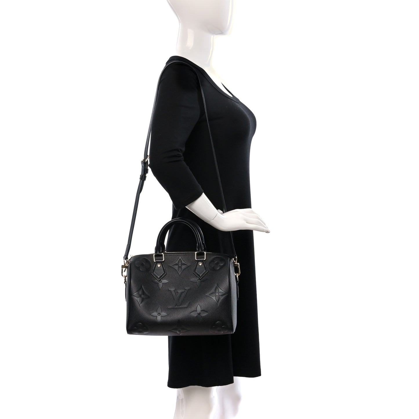 Empreinte Monogram Giant Speedy Bandouliere 25 Black