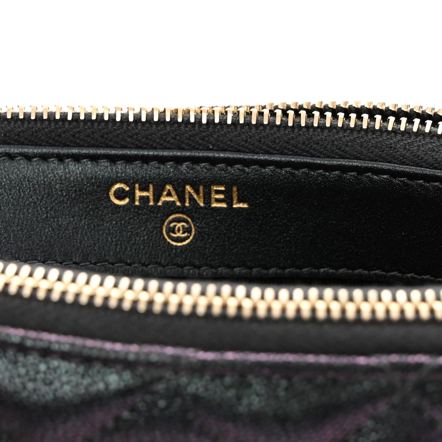 Chanel Iridescent Caviar Quilted Small Clutch With Chain Black 7 of 13