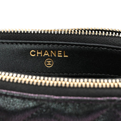 Chanel Iridescent Caviar Quilted Small Clutch With Chain Black 7 of 13