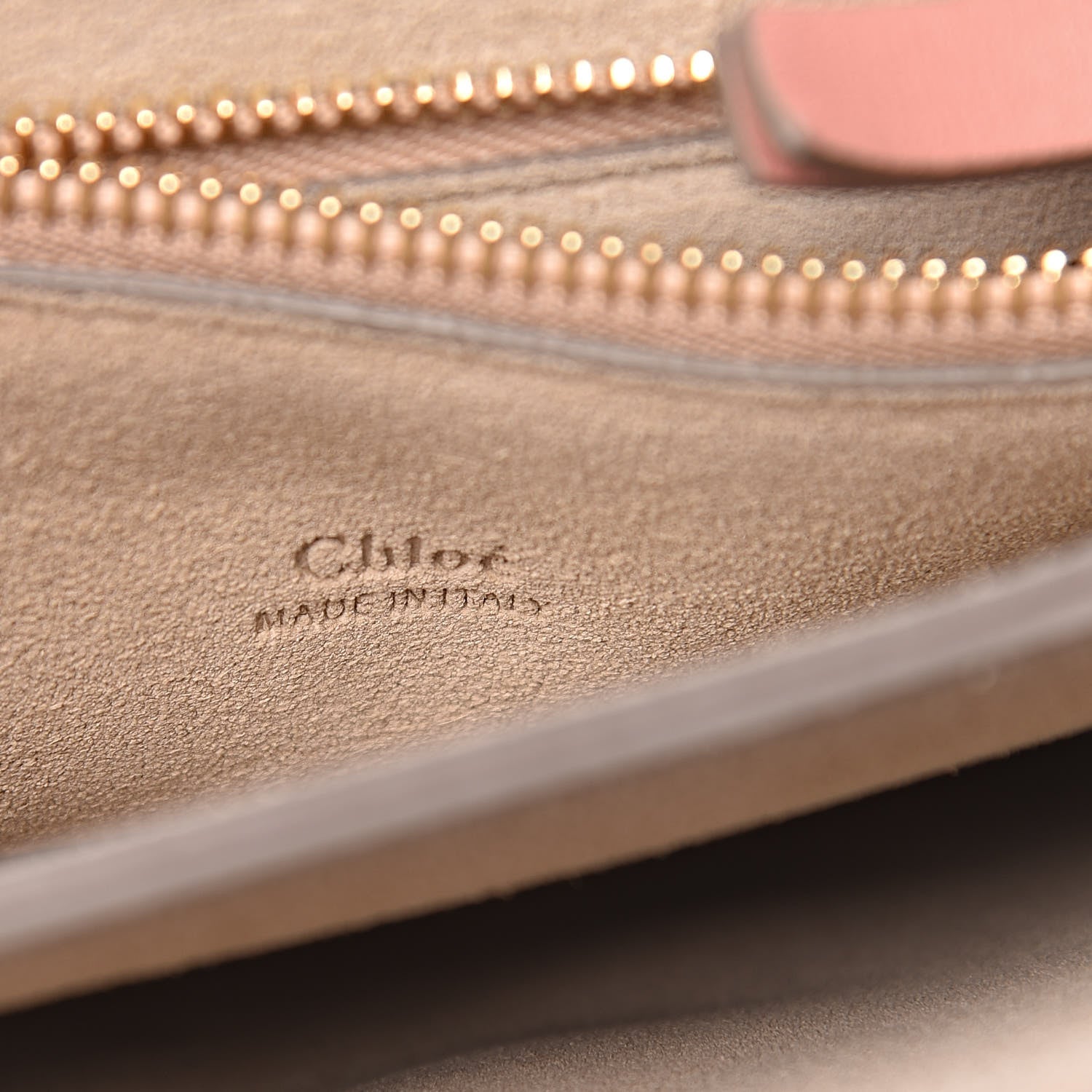 Chloe Calfskin Suede Medium Faye Shoulder Bag Nougat 6 of 12