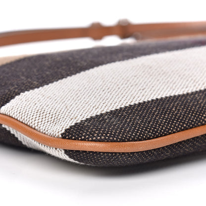 Burberry Mega Check Peyton Crossbody Clutch Bag Saddle Brown 10 of 12