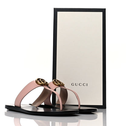 Gucci Calfskin GG Marmont Thong Sandals 39 Perfect Pink 8 of 8
