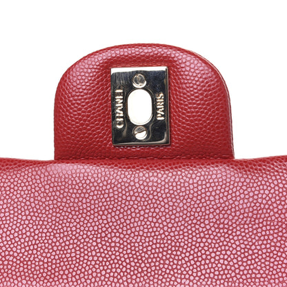 Chanel Caviar Quilted Small Double Flap Red 12 of 15