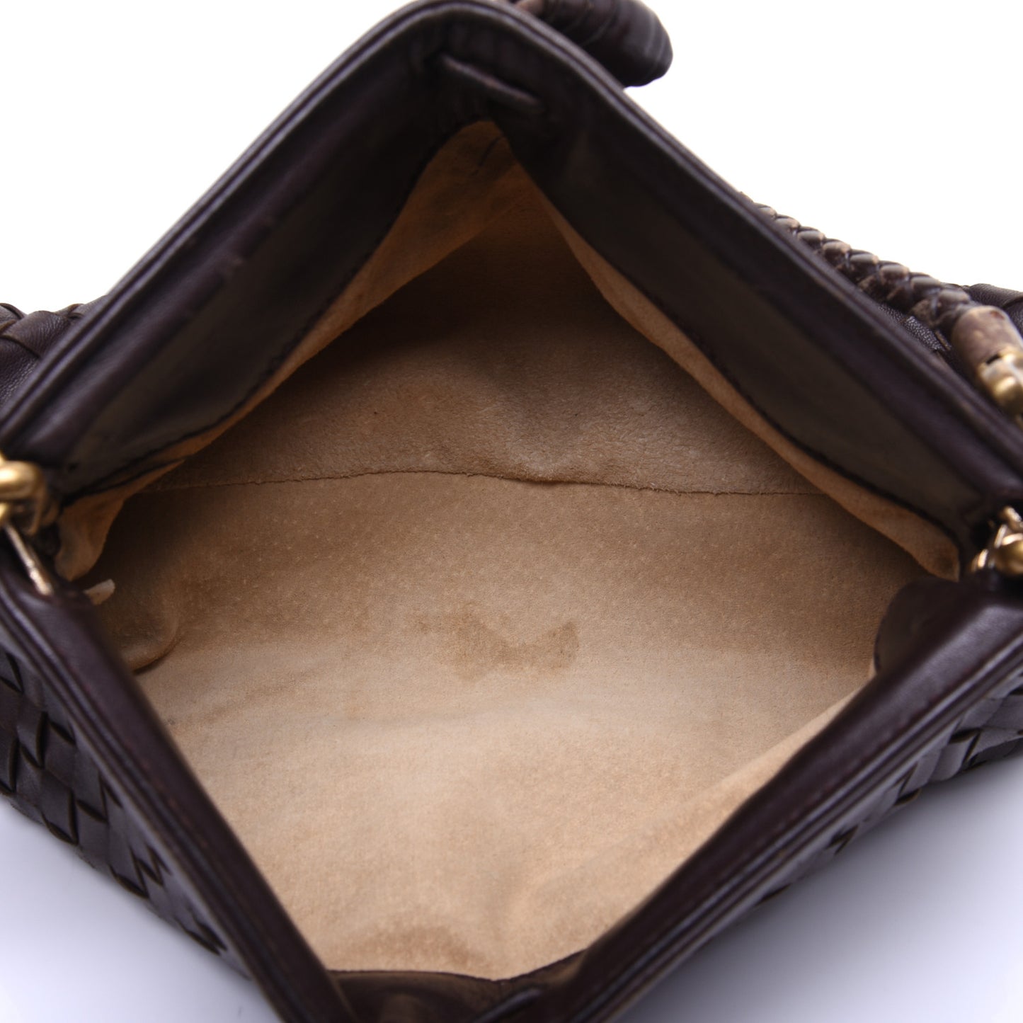 Nappa Intrecciato Mini Shoulder Bag Ebano