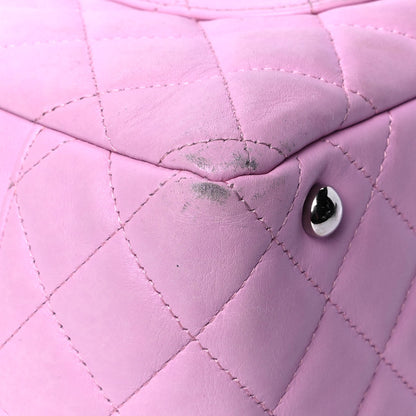 Chanel Calfskin Quilted Large Cambon Bowler Pink Black 6 of 9