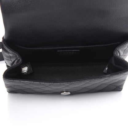 Chanel Grained Calfskin Quilted 2.55 Reissue Flap Belt Bag Clutch Black 4 of 9