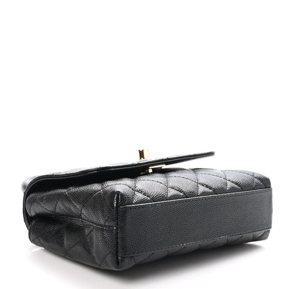 Chanel Caviar Quilted Coco Handle Clutch With Chain Black 4 of 12