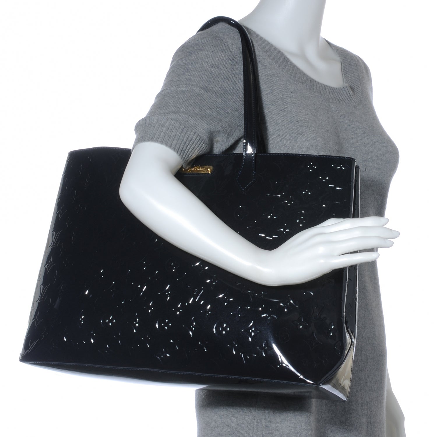 Louis Vuitton Vernis Wilshire GM Blue Infini 2 of 8