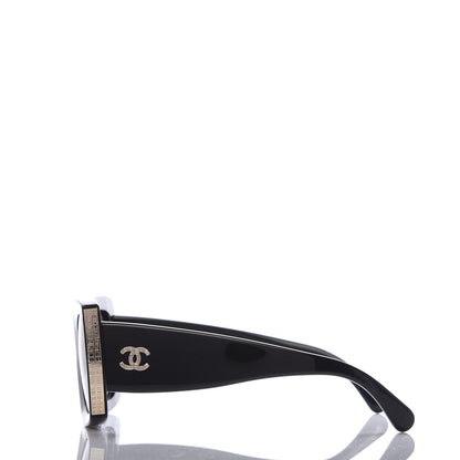 Chanel Acetate Rectangle Sunglasses 5435 Black 3 of 8