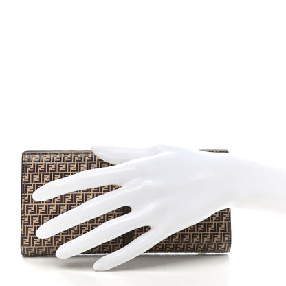 Fendi Vitello Liberty Micro FF Embossed O'Lock Long Wallet Beige Amido Maya 2 of 8