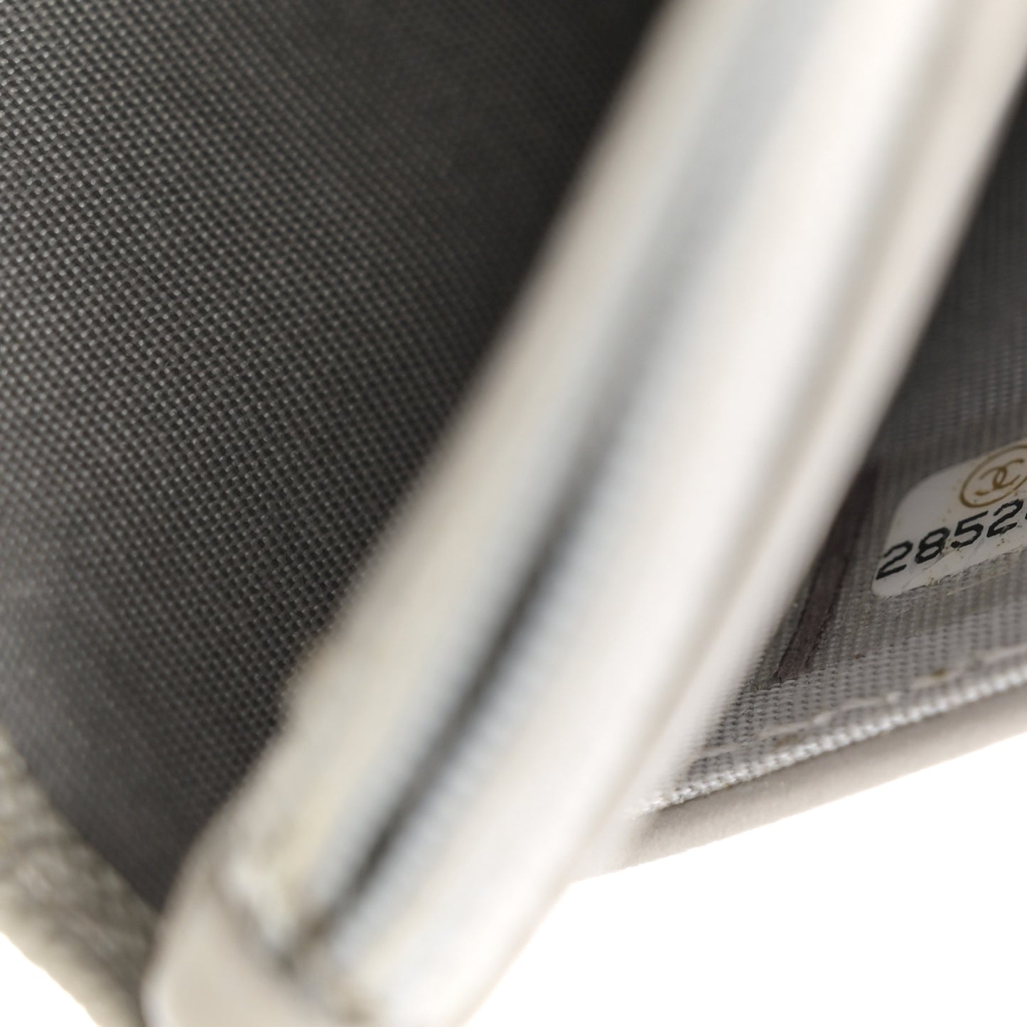 Caviar Quilted Boy Wallet On Chain WOC Grey