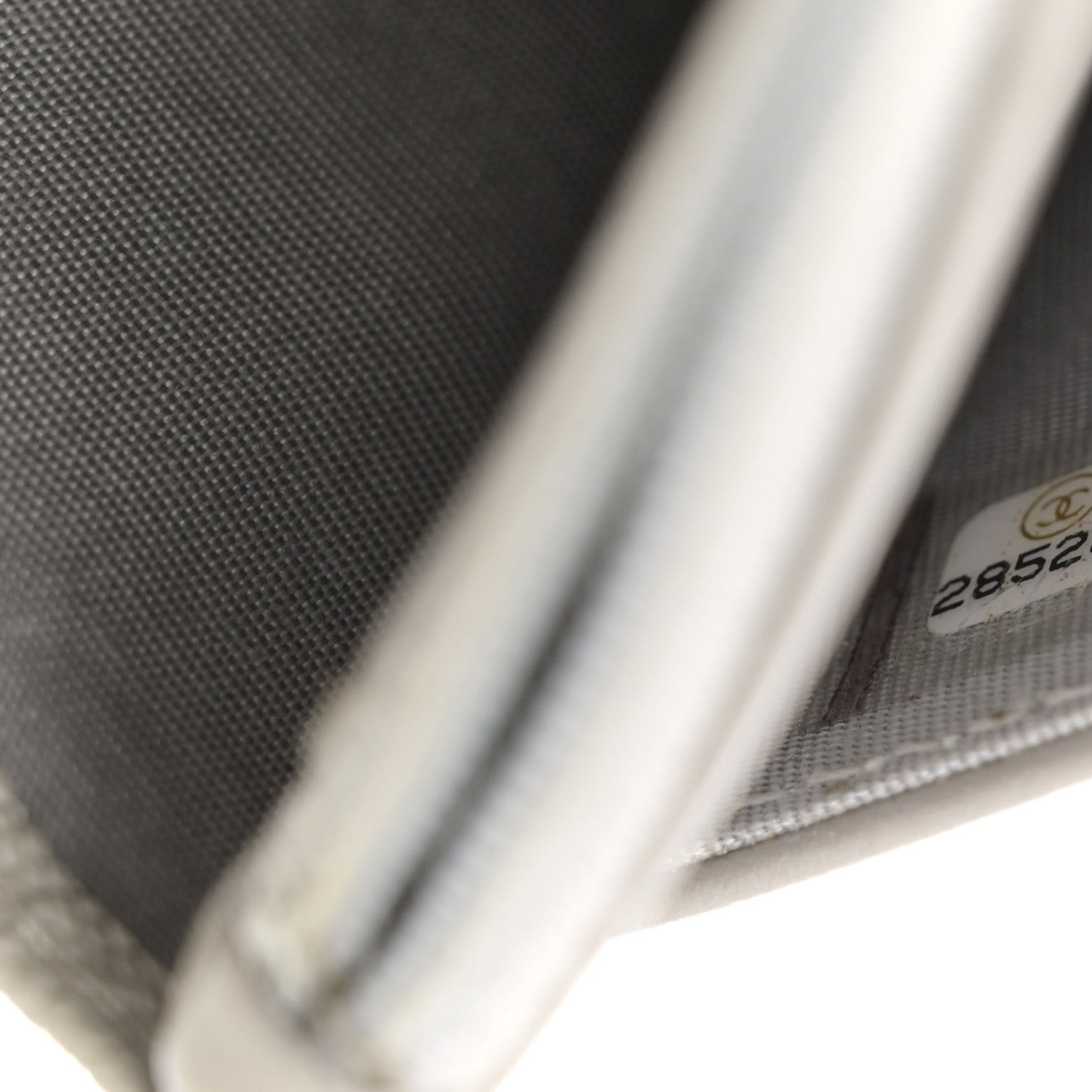 Chanel Caviar Quilted Boy Wallet On Chain WOC Grey 8 of 19