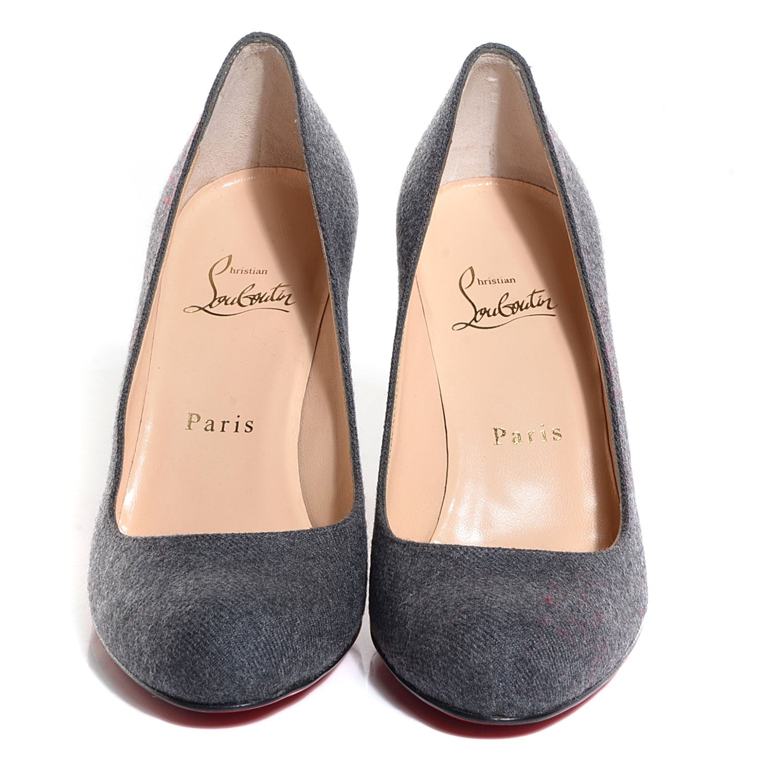 Christian Louboutin Flannel Simple 85 Pumps Light Grey 36.5 2 of 7