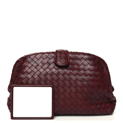 Bottega Veneta Nappa Intrecciato The Lauren 1980 Clutch Gigolo Red 1 of 10